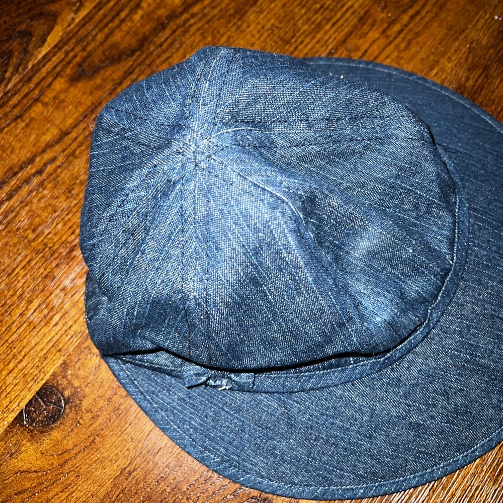 Vintage Blue Denim Bow Outdoor Casual Retro Hat Elastic Band One Size - Picture 4 of 7